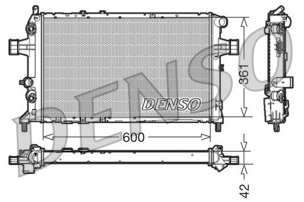 

Радиатор охлаждения двигателя DENSO DRM20016