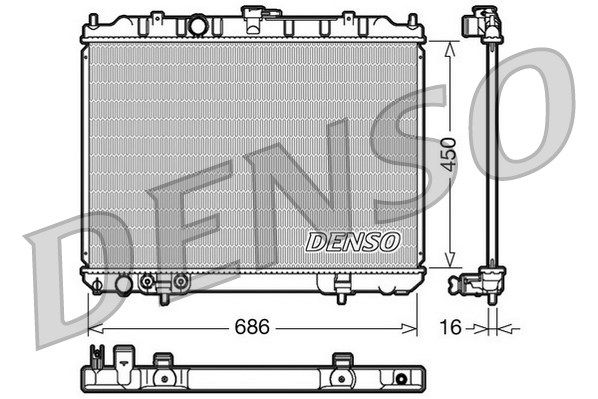 

Радиатор охлаждения двигателя DENSO DRM46005