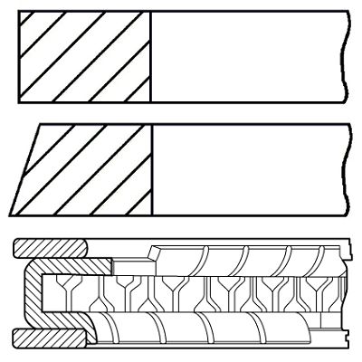 

Комплект поршневых колец GOETZE ENGINE 08-102707-00