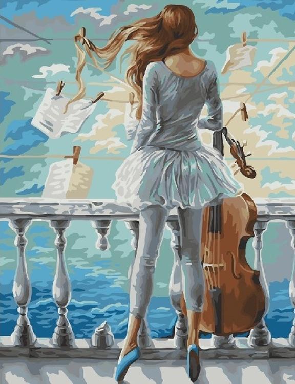 

Картина по номерам Paintboy Море и виолончель, 40x50 см, Море и виолончель