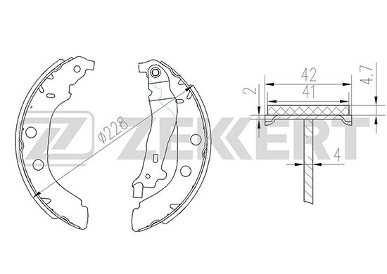 

Комплект тормозных колодок ZEKKERT BK-4138