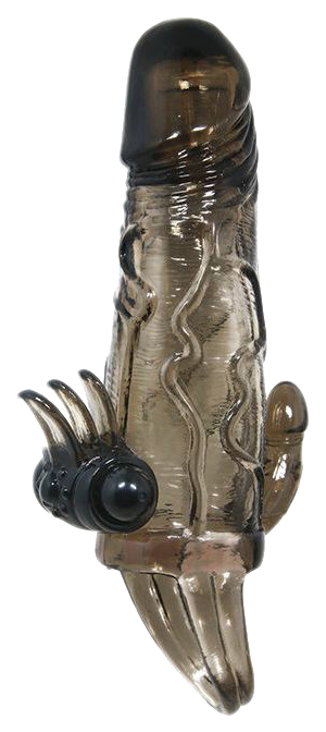 Насадка Baile удлиняющая с вибрацией и отростком для массажа