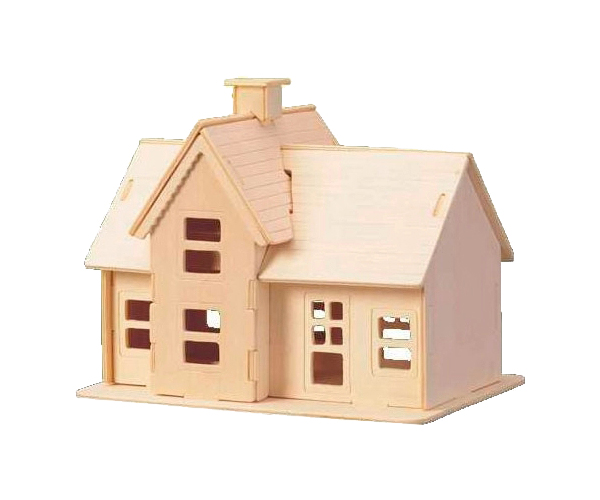 фото Модели для сборки wooden toys архитектура коттедж p069