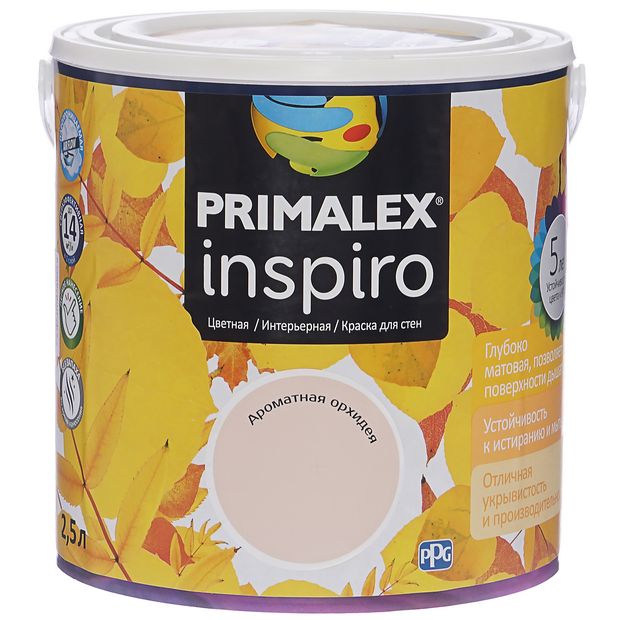 фото Краска для внутренних работ primalex inspiro 2,5л ароморхидея, 420197