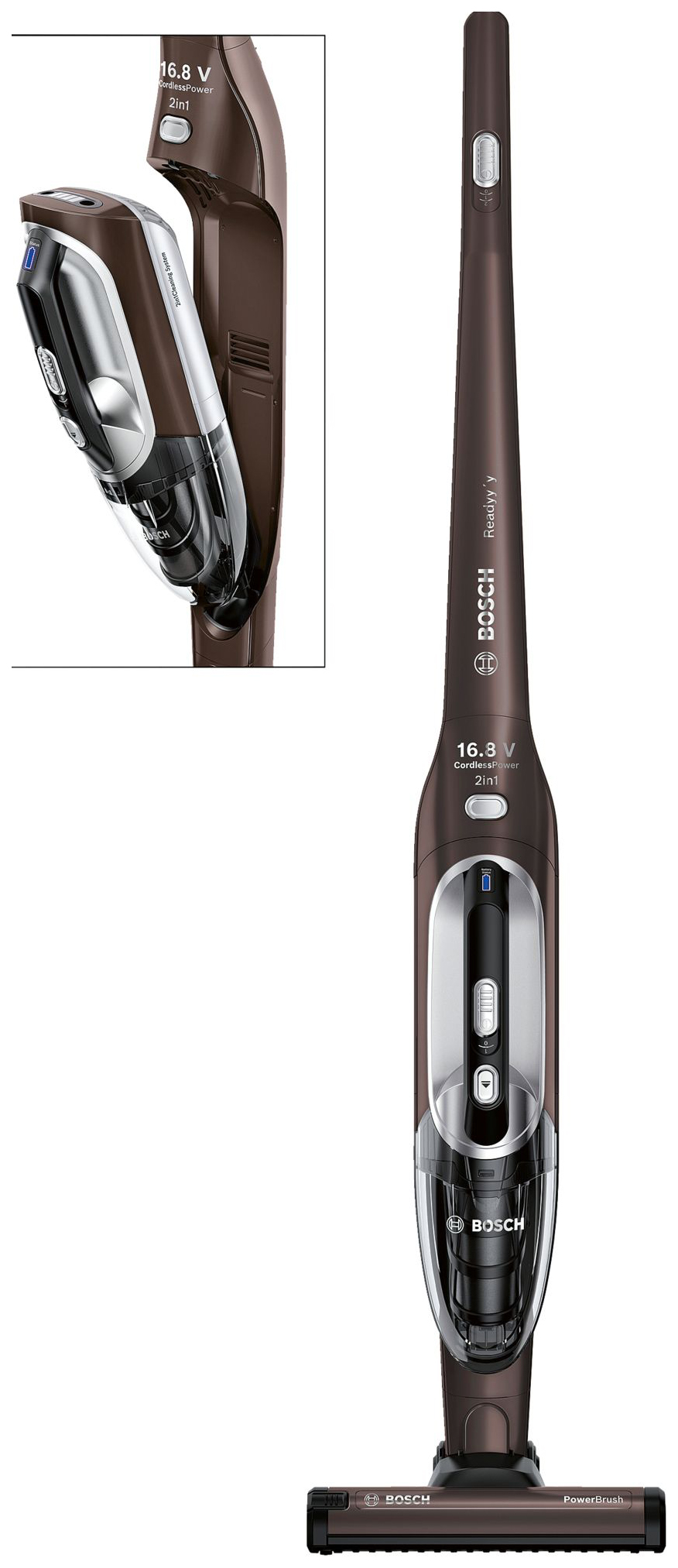 фото Вертикальный пылесос bosch bbh bbh21622 brown