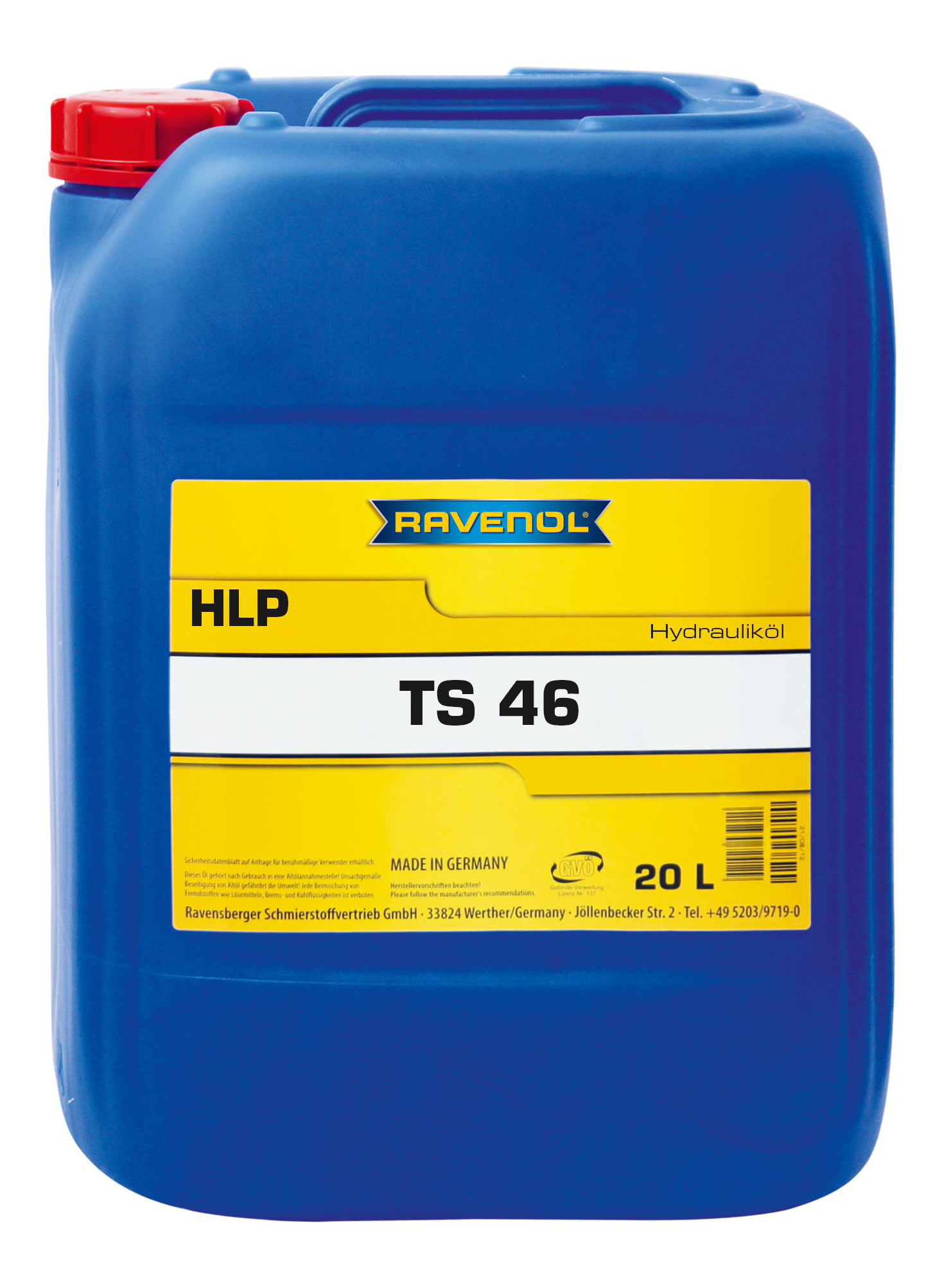 Гидравлическое масло RAVENOL Hydraulikoel TS 46 20л 1323105-020-01-999