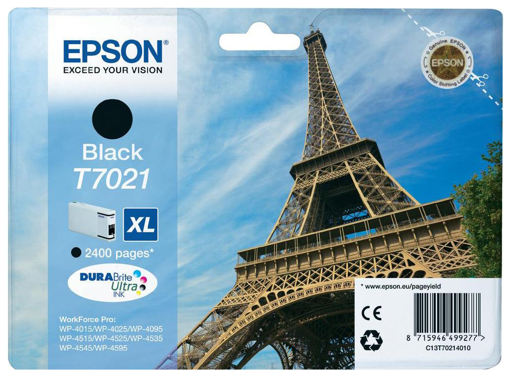Картридж для струйного принтера Epson C13T70214010, черный, оригинал