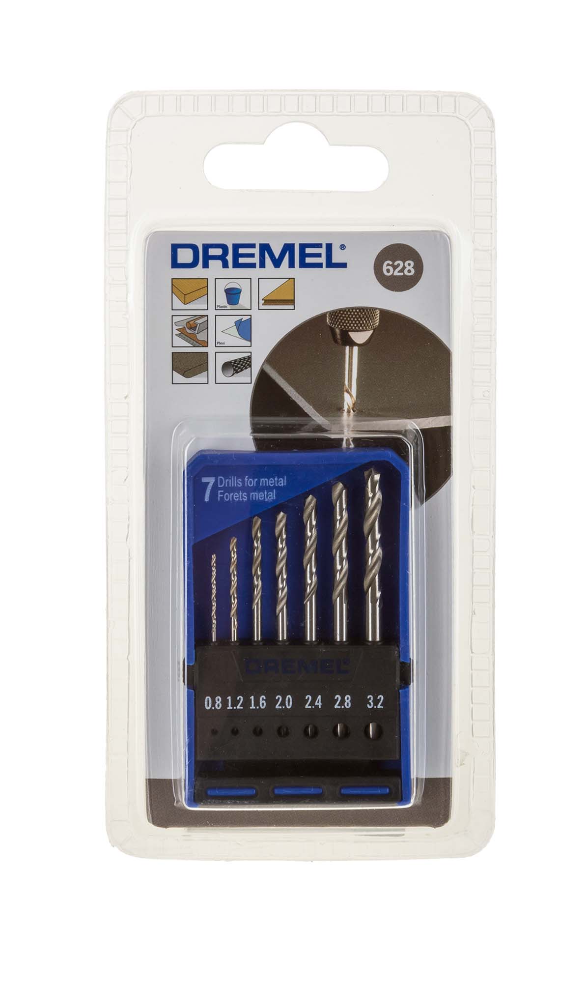 Набор сверл Dremel 628 7шт синий (2615062832)