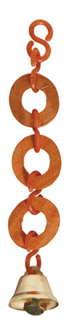 Кольцо для попугаев Triol Три кольца, коричневый, золотистый, 18х2.3х0.5 см