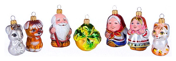 

Набор елочных игрушек Елочка Репка C1068 7 см 7 шт., Репка