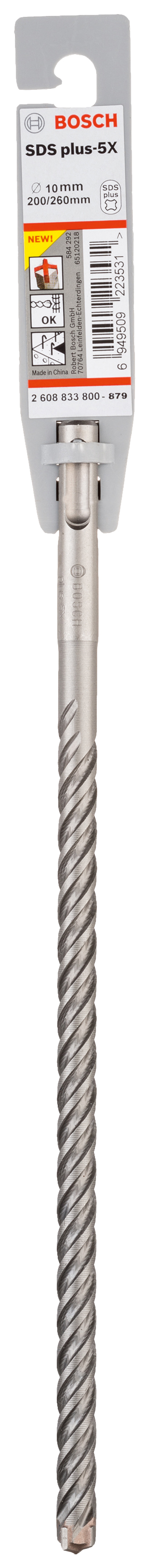 

Бур SDS+ для перфоратора Bosch 10x200x260 2608833800, 5X
