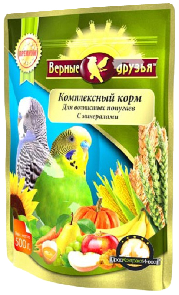 

Сухой корм для волнистых попугаев Верные друзья, 500 г