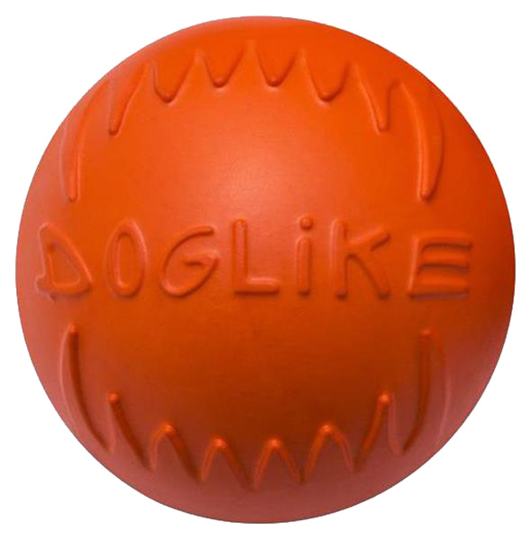 фото Апорт для собак doglike мяч малый, оранжевый, 6.5 см