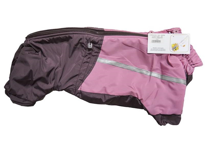 фото Комбинезон для собак зоофантазия размер m женский, розовый, длина спины 42 см