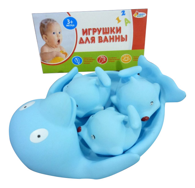 

Игрушки для ванной Дельфин Играем вместе В1326953, Голубой, Дельфин