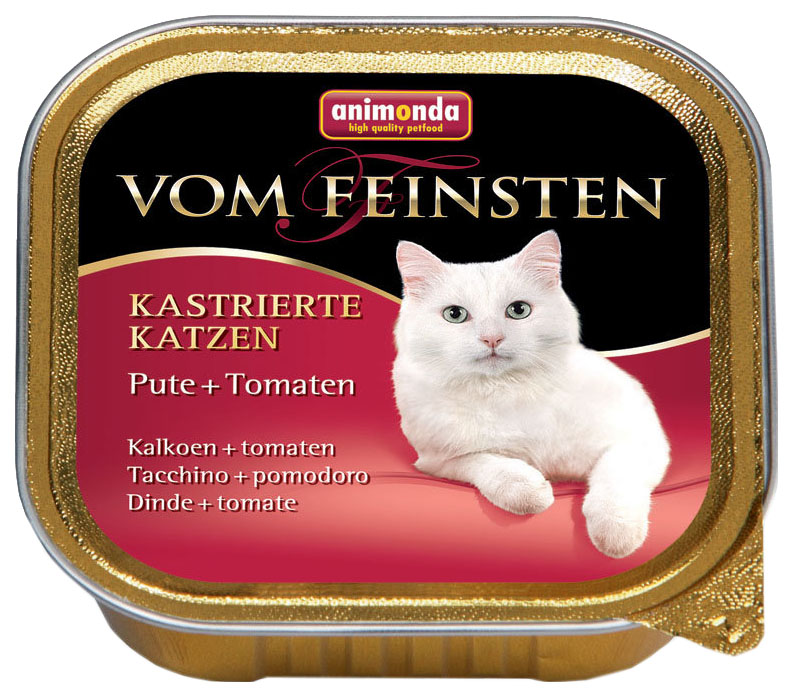 фото Консервы для кошек animonda vom feinsten kastrierte katzen, с индейкой и томатами, 100г