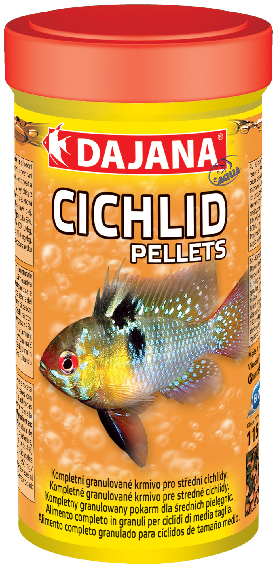 фото Корм для рыб dajana cichlid pellets, гранулы, 250 мл