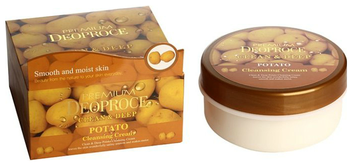 Средство для очищения Deoproce Clean & Deep Potato Cleansing Cream 300 г шампунь для глубокого очищения и деминерализации ainoa deep clean 55117 1000 мл