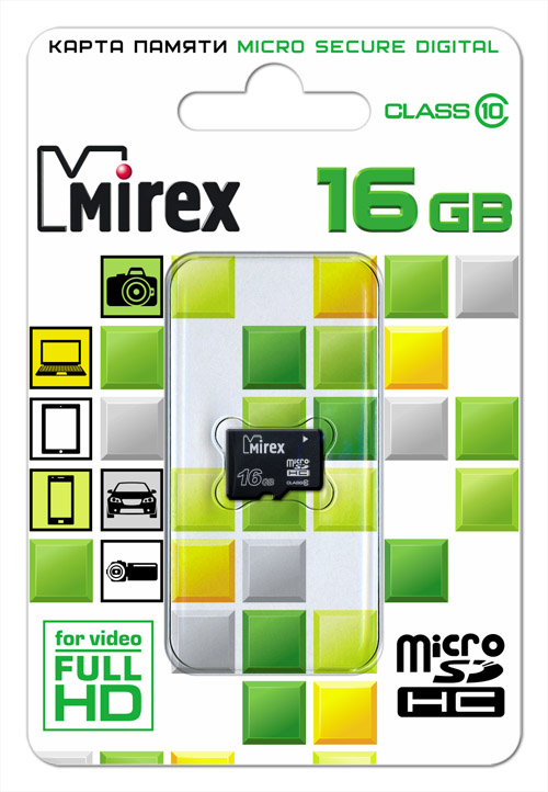 фото Карта памяти mirex micro sdhc 16gb