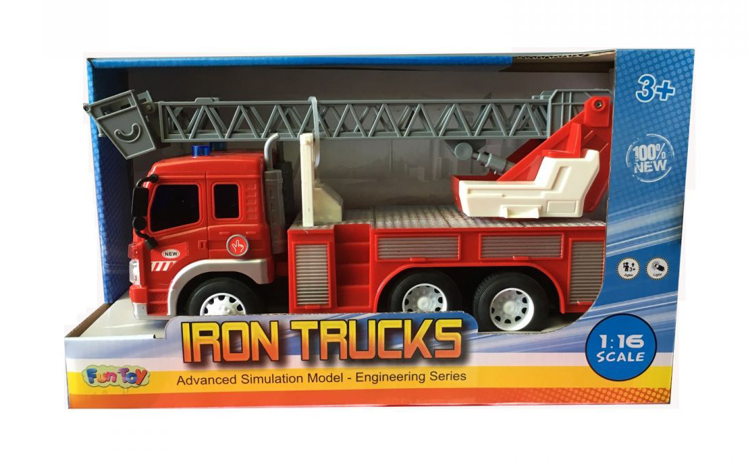 фото Машина пластиковая fun toy 44404/5 грузовик с лестницей fun toys