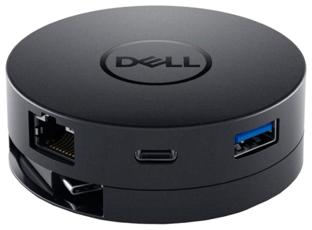 Адаптер Dell USB Type-C-HDMI/VGA/2xUSB A/RJ45 , M-F Black (492-BCJL)