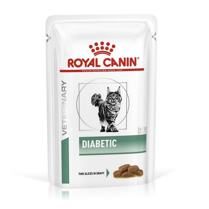 фото Влажный корм для кошек royal canin diabetic, при сахарном диабете, мясо, 12шт по 85г