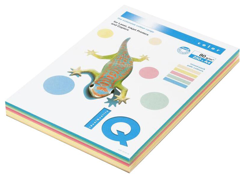 Бумага IQ RB02 Color Trend Mixed Packs, А4, 80 г/м2, 250 л, 5 цветов по 50 листов, цветная