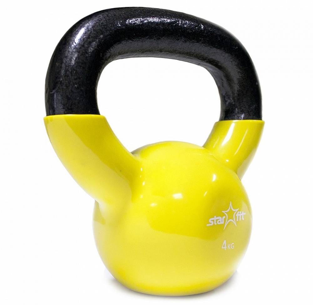 

Гиря StarFit DB-401 4 кг, черный/желтый, DB-401