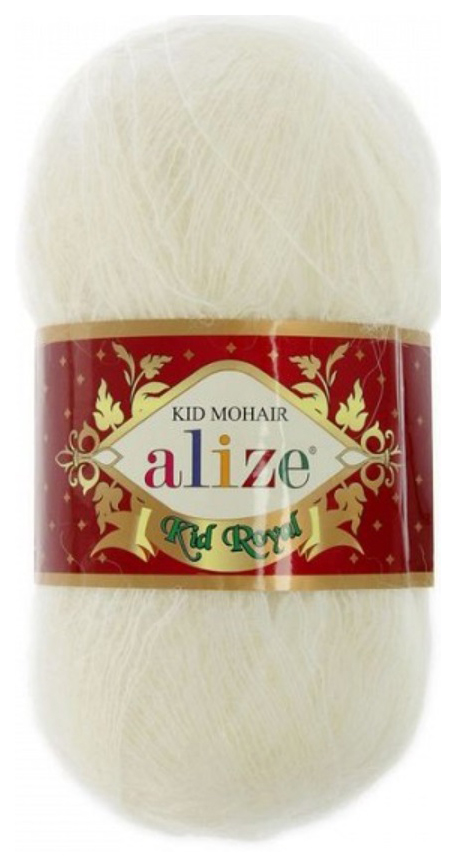 

Пряжа Alize 1685346 Kid mohair royal 62 светло-молочный, Белый, Kid mohair royal