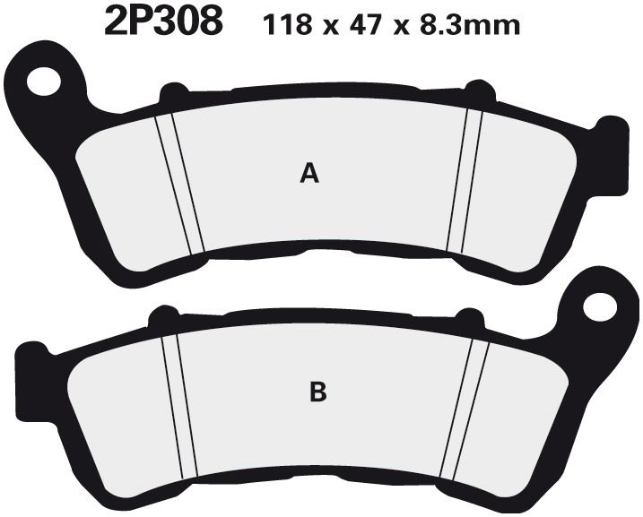 Тормозные колодки Nissin 2P-308ST для мотоциклов