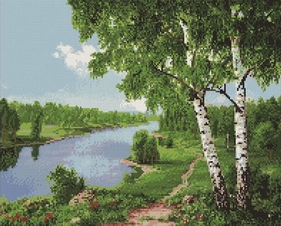 

Алмазная вышивка Painting Diamond Кудрявые березы 40x50 см, Кудрявые березы