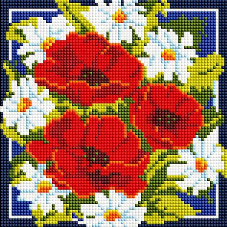 

Алмазная вышивка Белоснежка Милый букет, 20x20 см, Милый букет