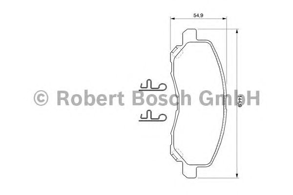 

Комплект тормозных колодок BOSCH 0986424716