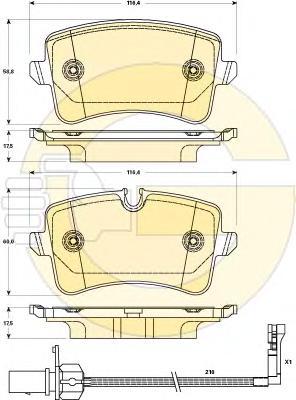 

Комплект тормозных колодок Girling 6119021