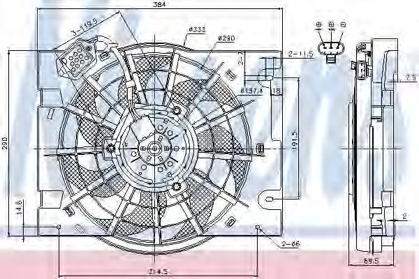 

Вентилятор радиатора Nissens 85186