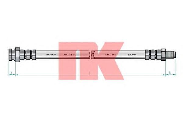 фото Шланг тормозной системы nk 851918