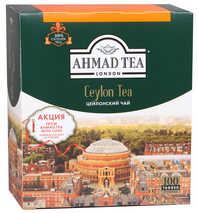 

Чай черный Ahmad Tea байховый мелкий цейлонский 100 пакетиков