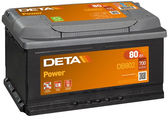 фото Аккумулятор автомобильный deta db802 80 ач