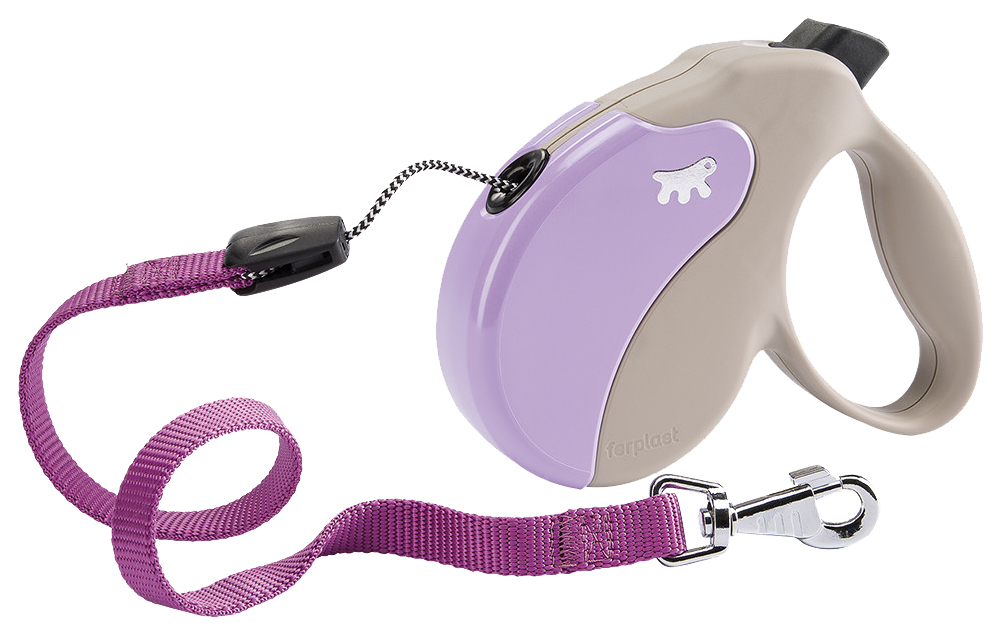 

Поводок-рулетка Ferplast Amigo Cord 500см бежевый, фиолетовый, Amigo