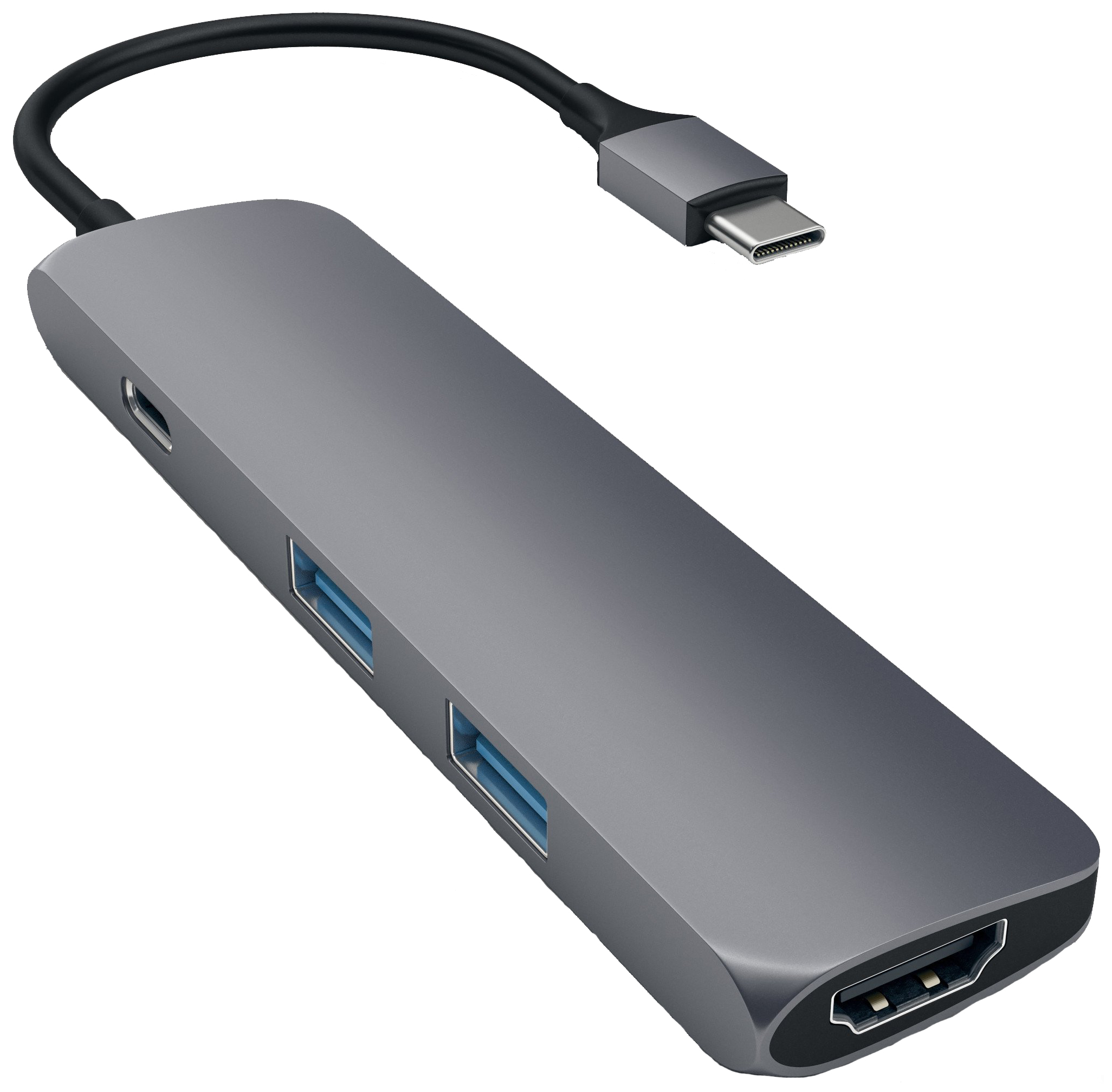 фото Разветвитель для компьютера satechi slim aluminum type-c multi-port adapter st-cmam gray