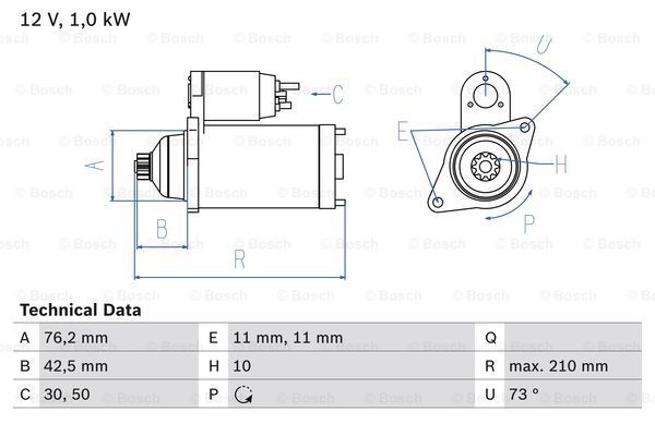 

Стартер BOSCH 0 986 022 290