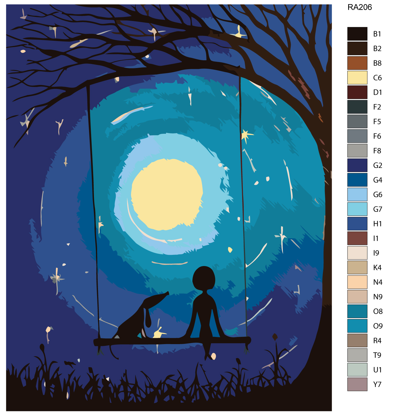 

Картина по номерам, 40 x 50, RA206, RA206