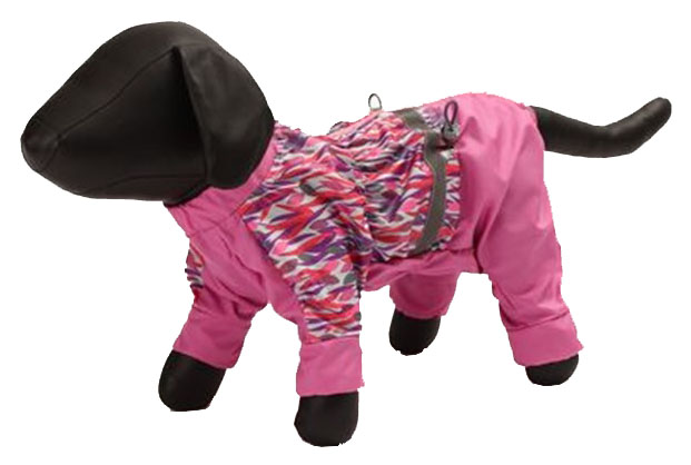 фото Дождевик для собак зоо фортуна размер s женский, розовый, длина спины 23 см