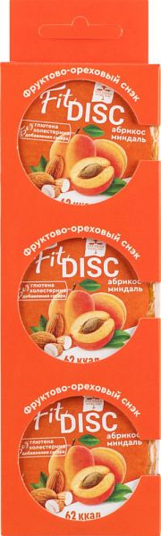 

Снэк Fit Disk абрикос и миндаль 25 г 3 штуки