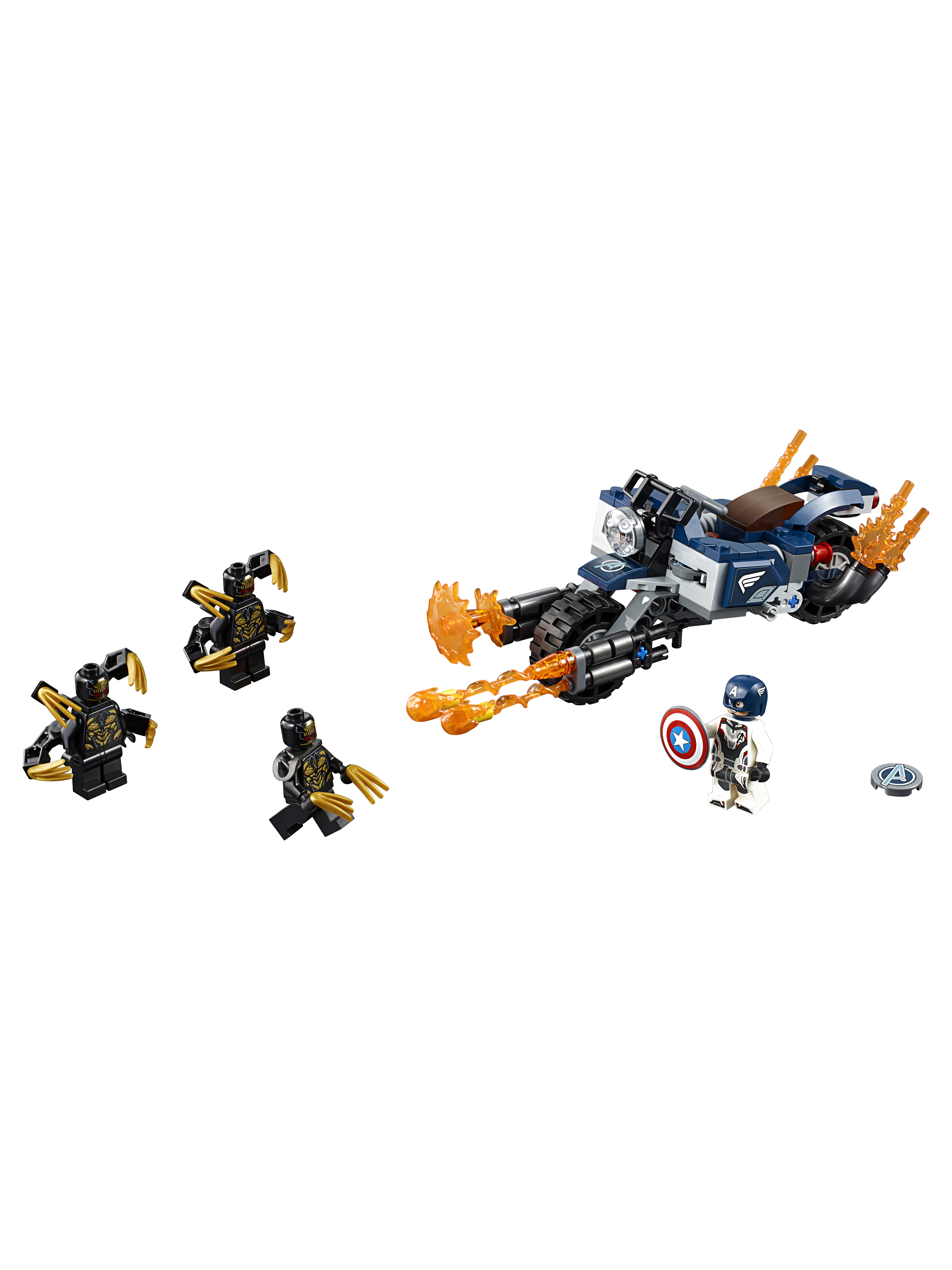 Конструктор LEGO Marvel Super Heroes 76123 Капитан Америка: Атака Аутрайдеров