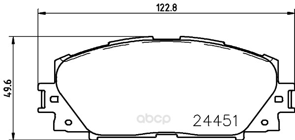 

Колодки тормозные nao Hella 8DB355028-551