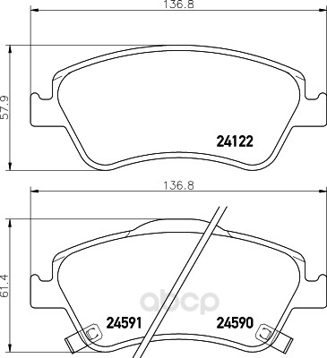 

Тормозные колодки дисковые HELLA 8DB355028281