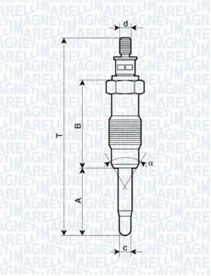 Свеча накаливания Magneti Marelli 062500300304