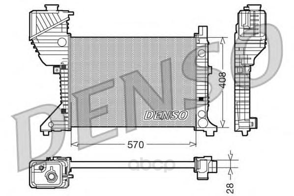 

Радиатор 570x408 Denso DRM17016