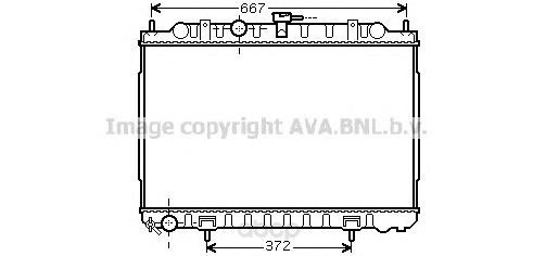 

Радиатор охлаждения двигателя Ava DN2238